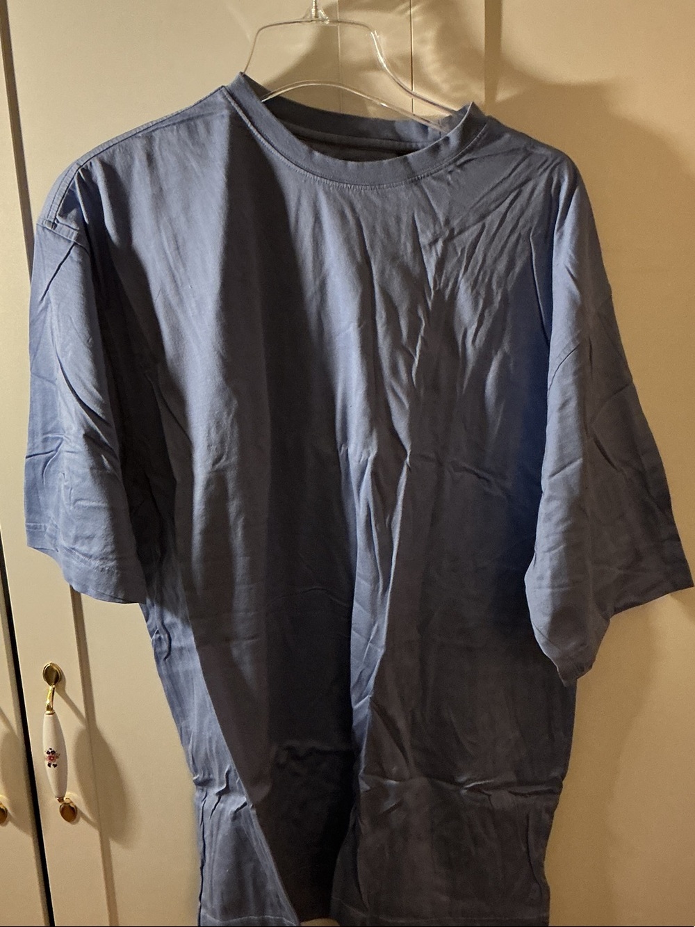 Paul Fredrick Men's Short-Sleeve Crewneck Tee in Dusty Blue